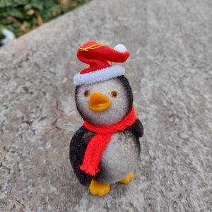 Wagner style flocked Penguin ornament Germany